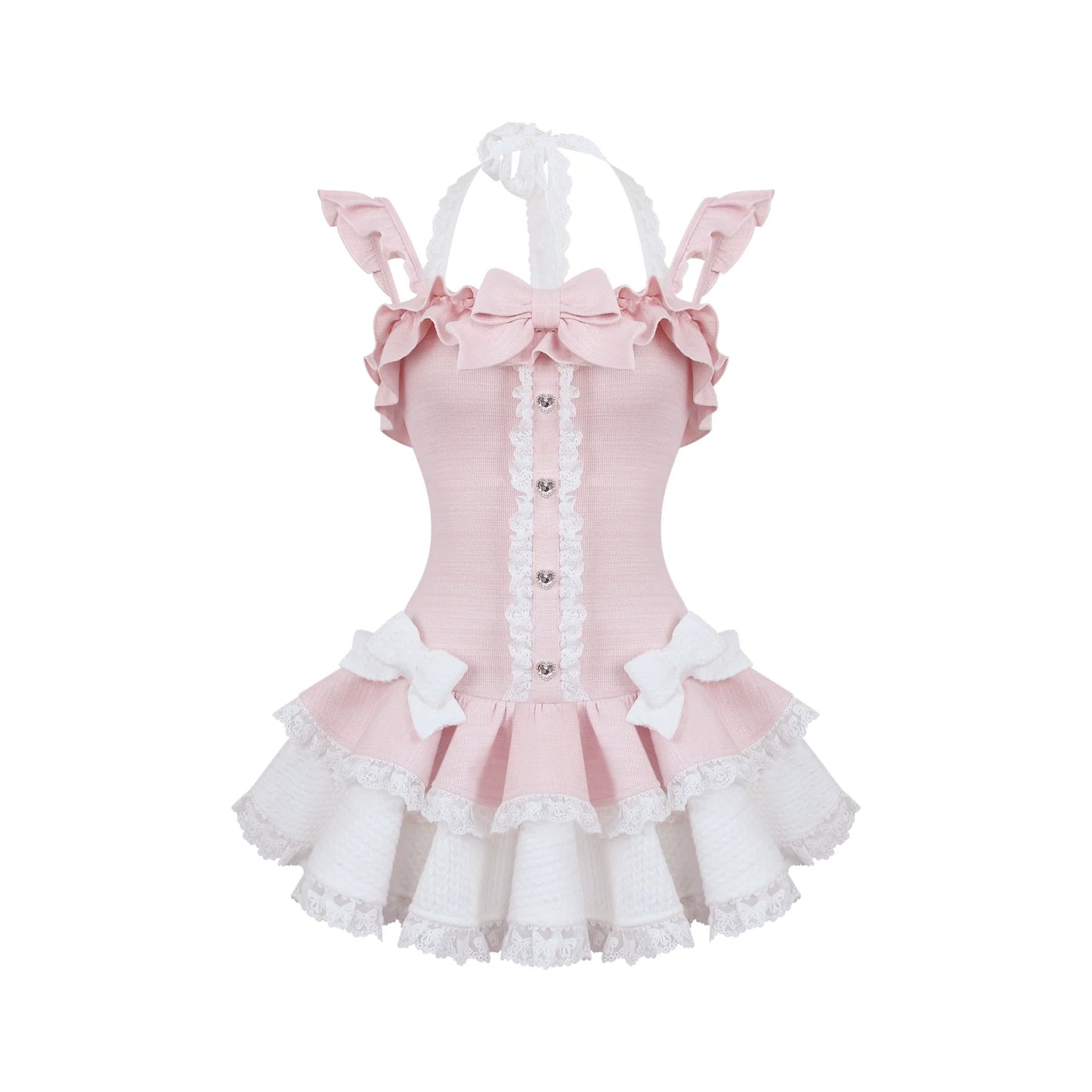 Sweet Cherry Short Cardigan + Dress + Inner Pants