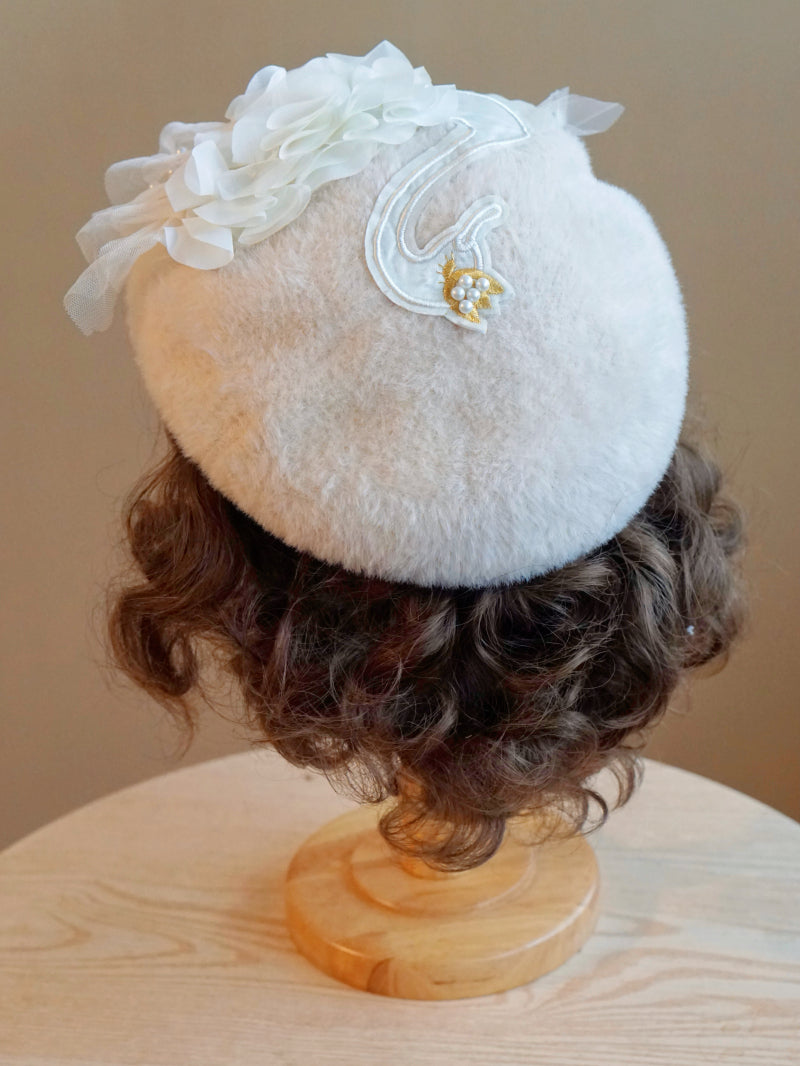 Sweet Girly White Beret