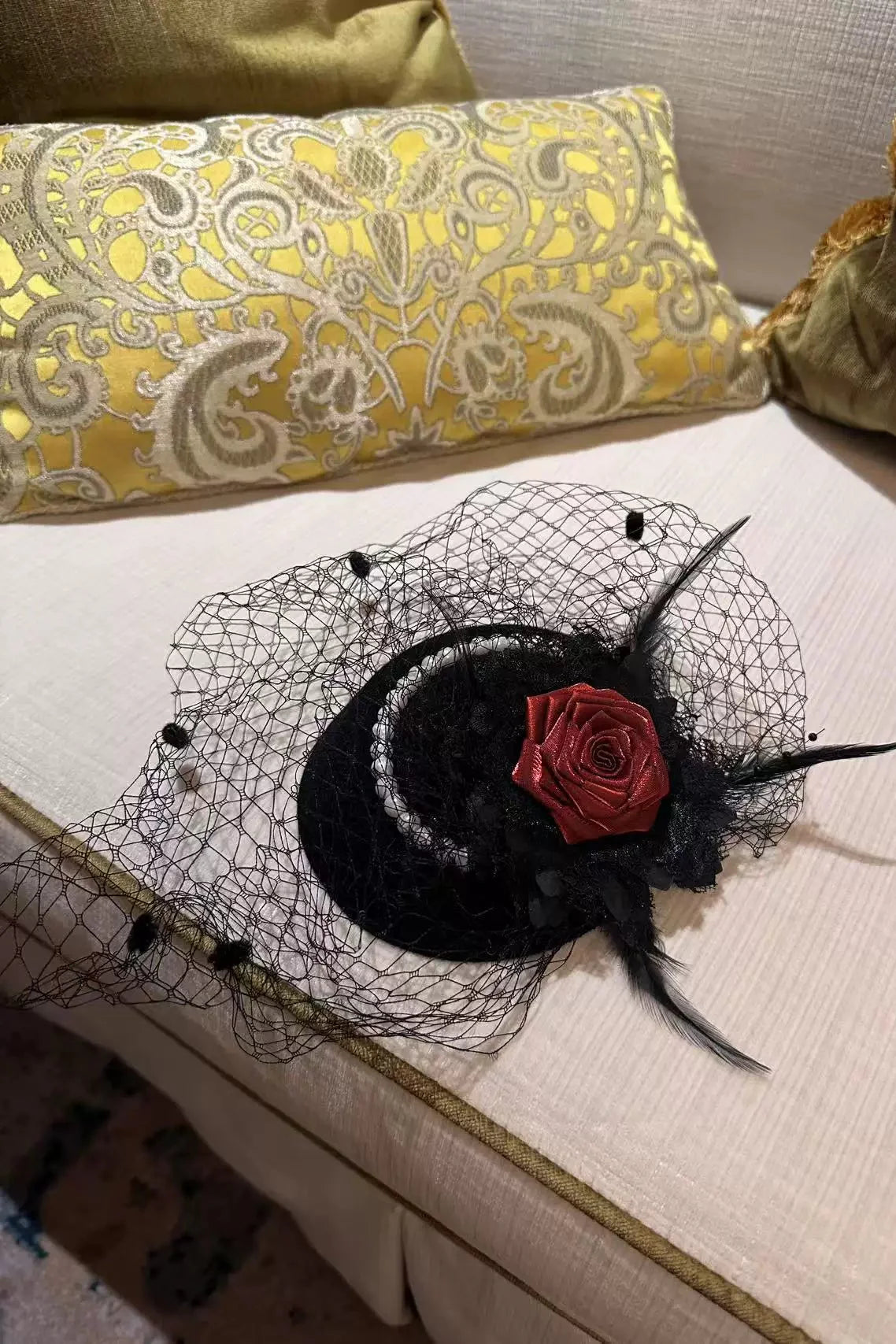 Dark Tulle Dress + Hat