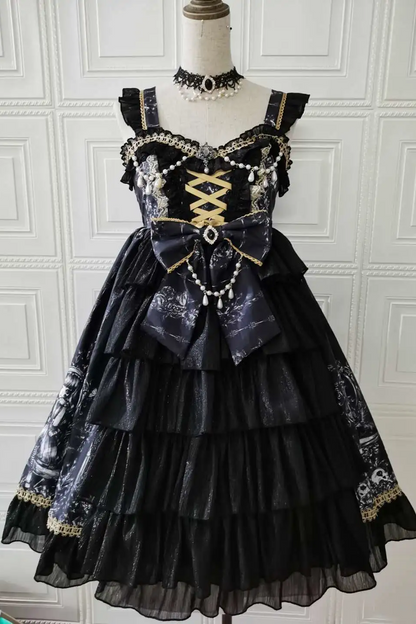 Golden Princess Suspender Dress