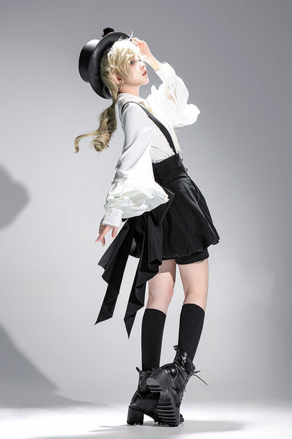 [pre-order] Retro Dark Prince Ribbon Shirt + Tail Shorts