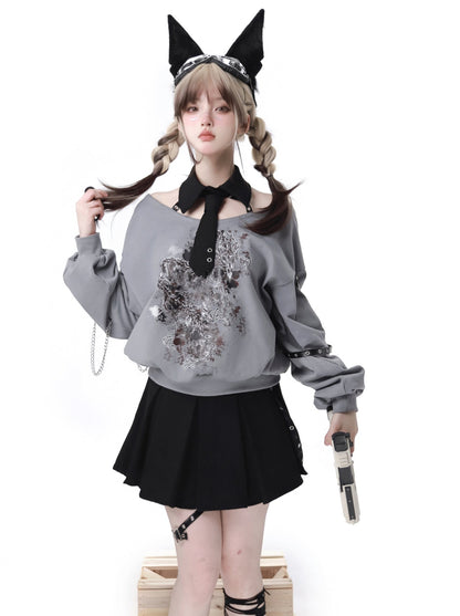 Sleepless Dragon Top + Pleated Skirt