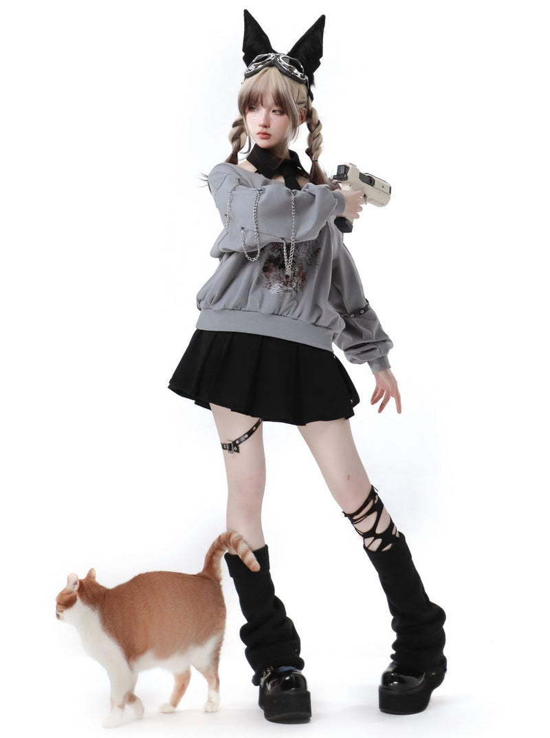 Sleepless Dragon Top + Pleated Skirt