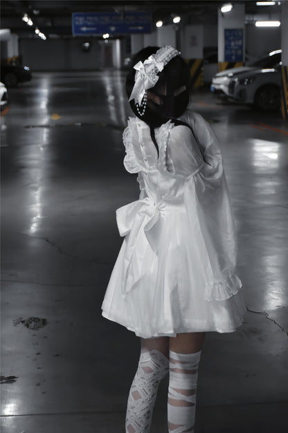 Jirai Bird Suspender Dress + Sheer Sleeve Top