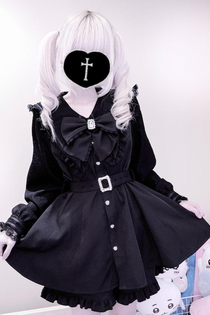 [pre-order] Dark Sweet Sailor Top + Ruffled Shorts