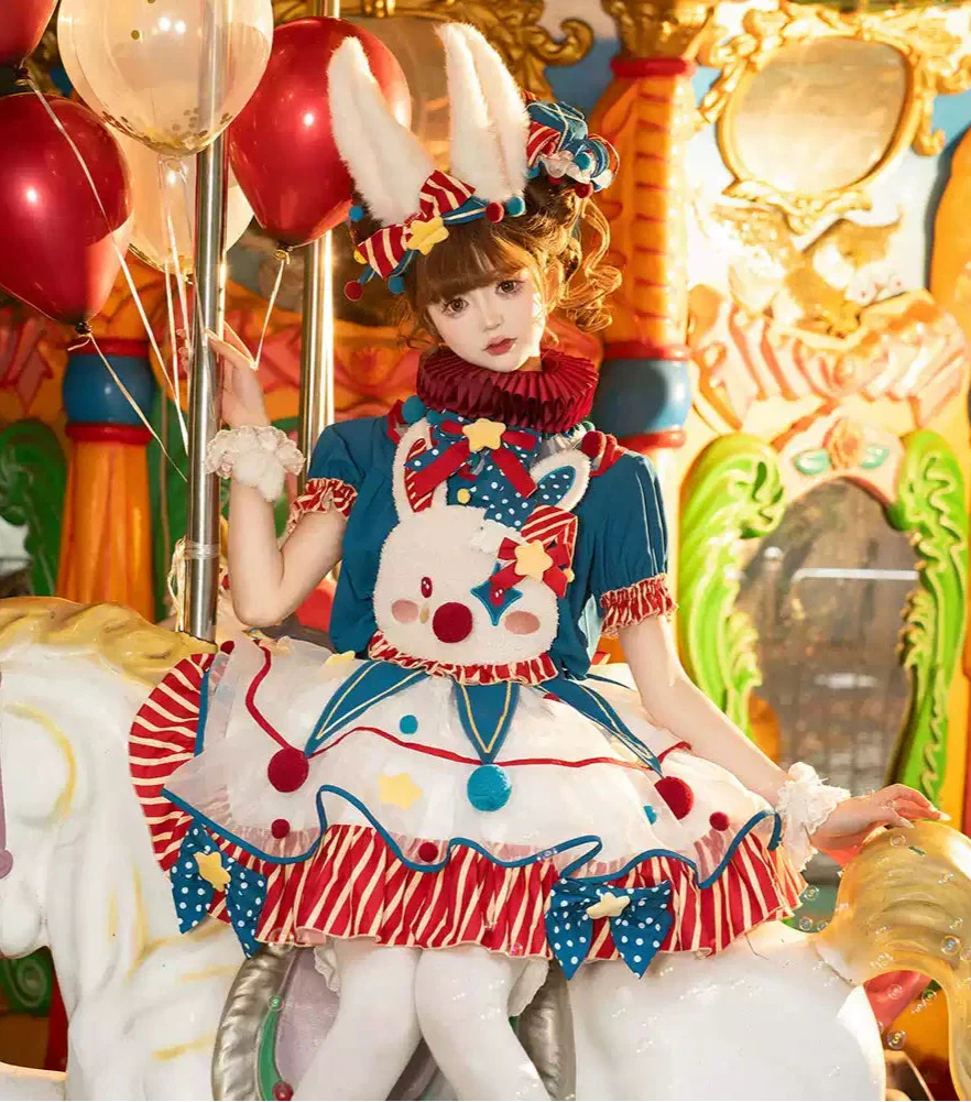 [pre-order] Circus Piero Bunny Dress Set Complete