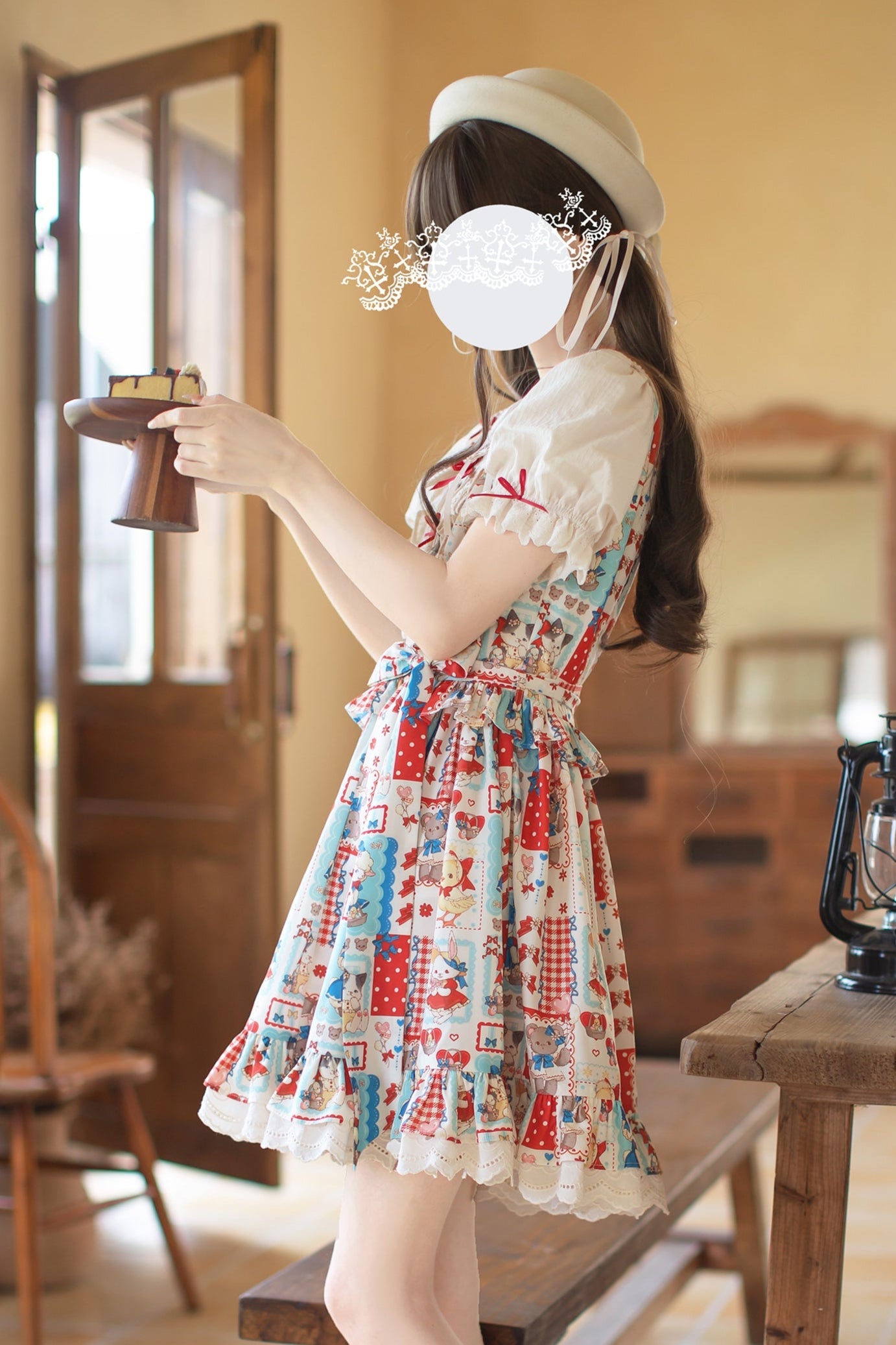 Retro Pop Doll Patchwork Dress