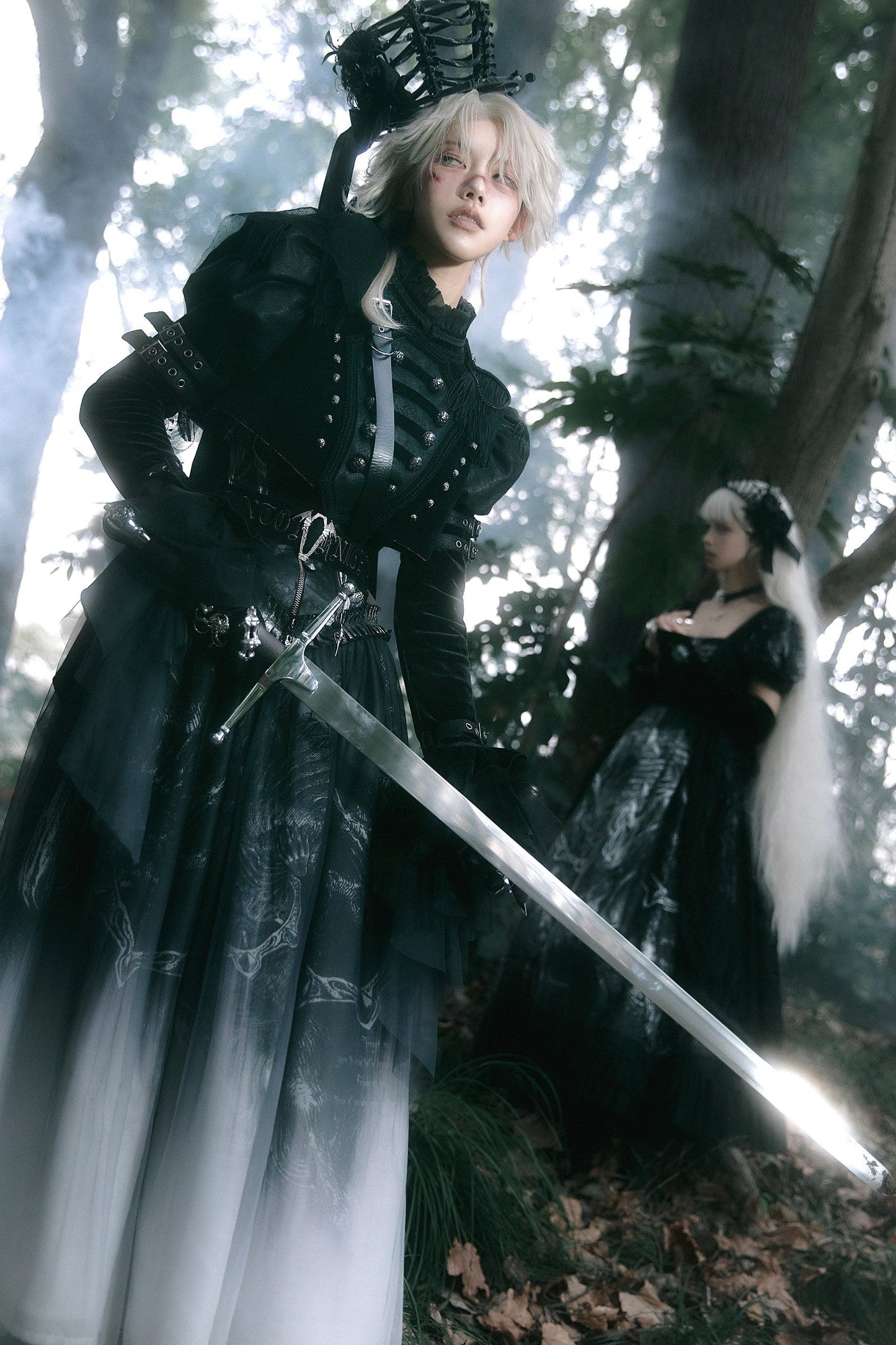 [pre-order Deadline: June 8] Phantom Knight Dark Gothic Military Dress Full Set (jacket + Bustier Top + Skirt)