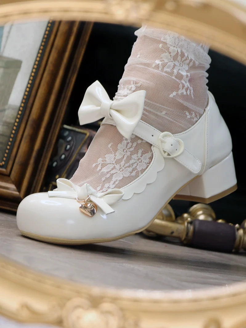Lolita Round Head Doll Medium Heel Shoes