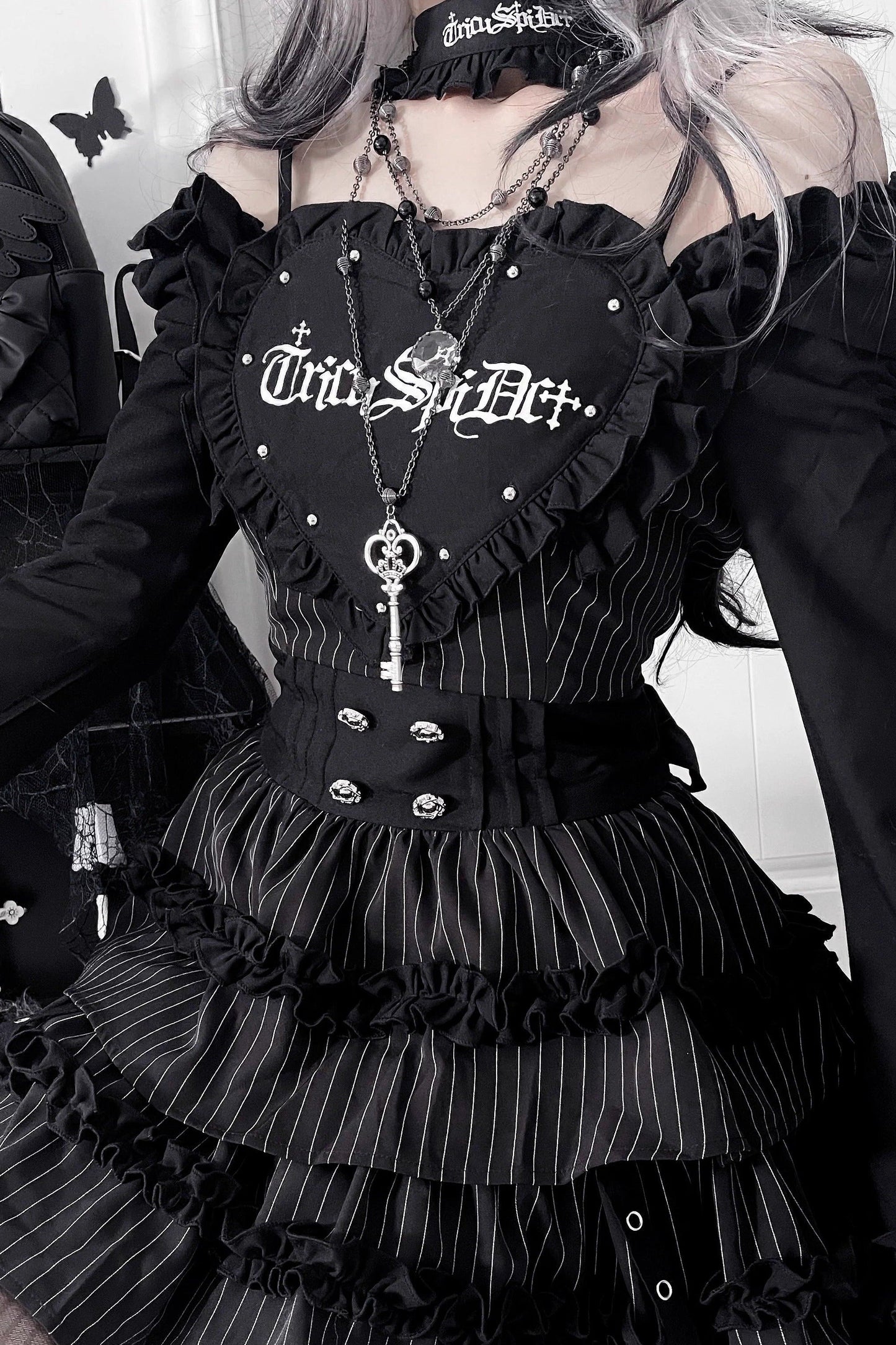 Subculture Gothic Dark Slim Long Sleeve Dress