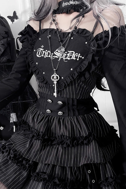 Subculture Gothic Dark Slim Long Sleeve Dress