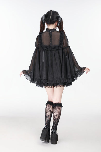 Jirai Bird Suspender Dress + Sheer Sleeve Top