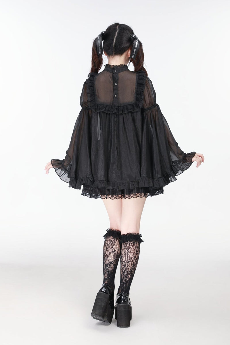 Jirai Bird Suspender Dress + Sheer Sleeve Top