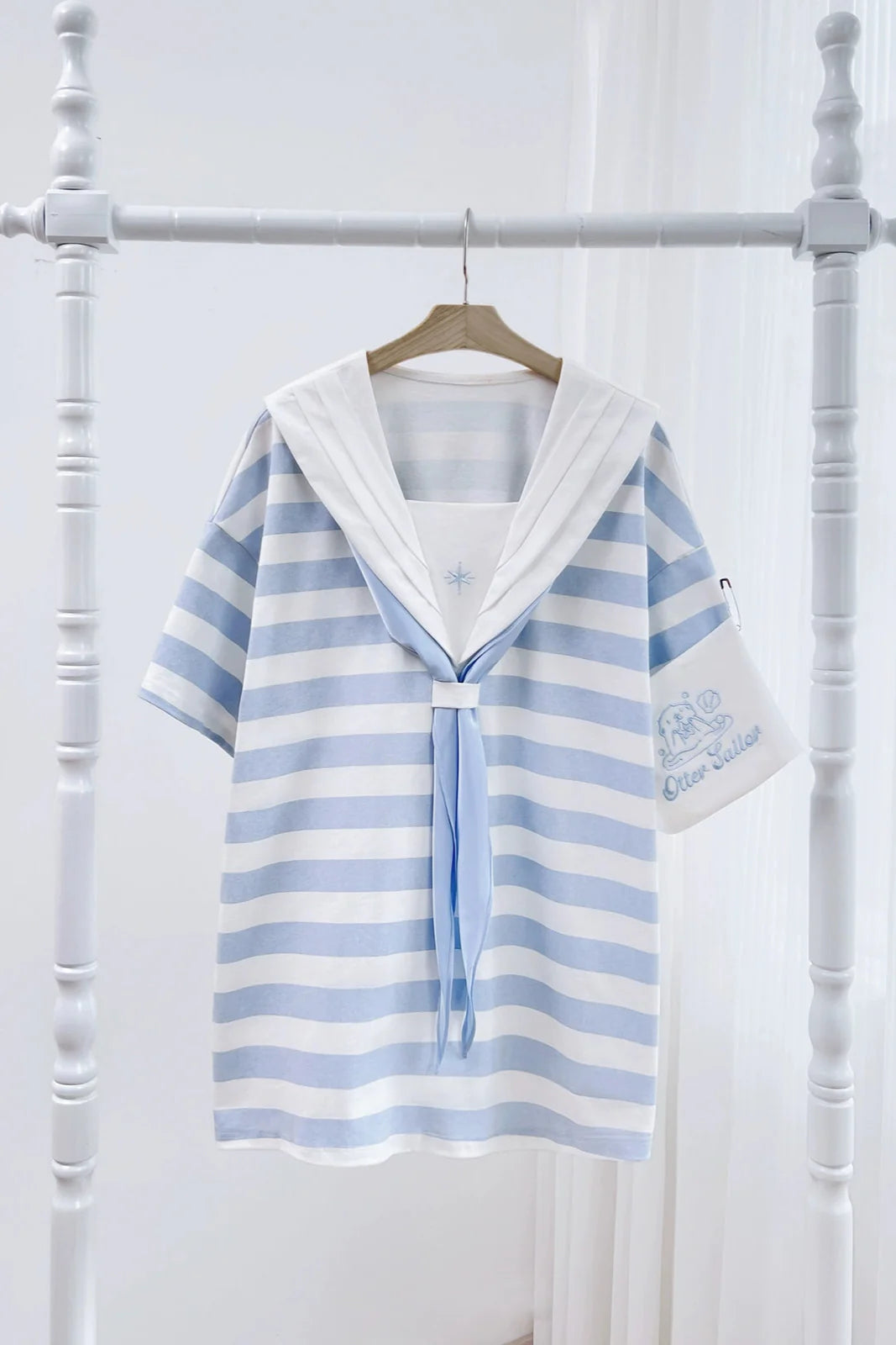 [angel Style] [pre-order] Striped Sailor Collar Subculture Top + Shorts