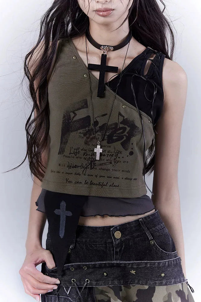 Parallel Wasteland Printed Top