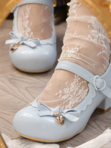 Lolita Round Head Doll Medium Heel Shoes