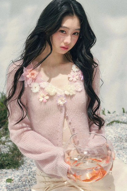 3d Cardigan + Camisole