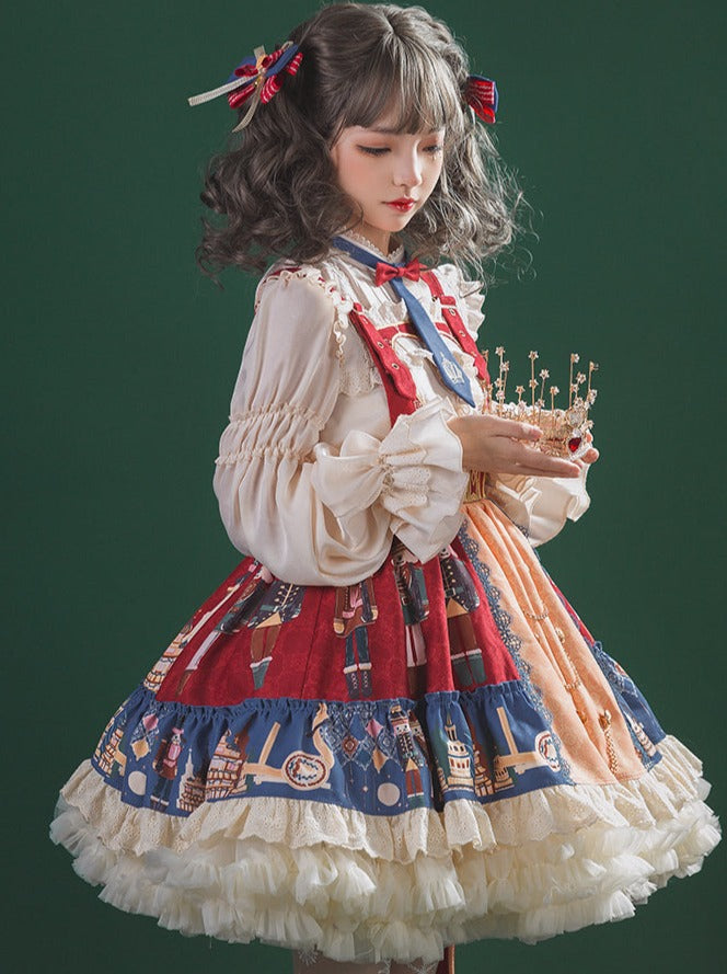 Red Snow Lolita Jumper Skirt + Clara Blouse