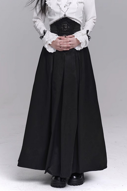 Gothic Style Subculture Top + Long Skirt