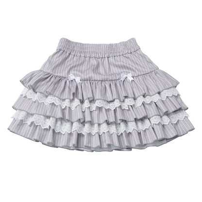 Smock Suspender + Doll Collar Top + Tiered Skirt