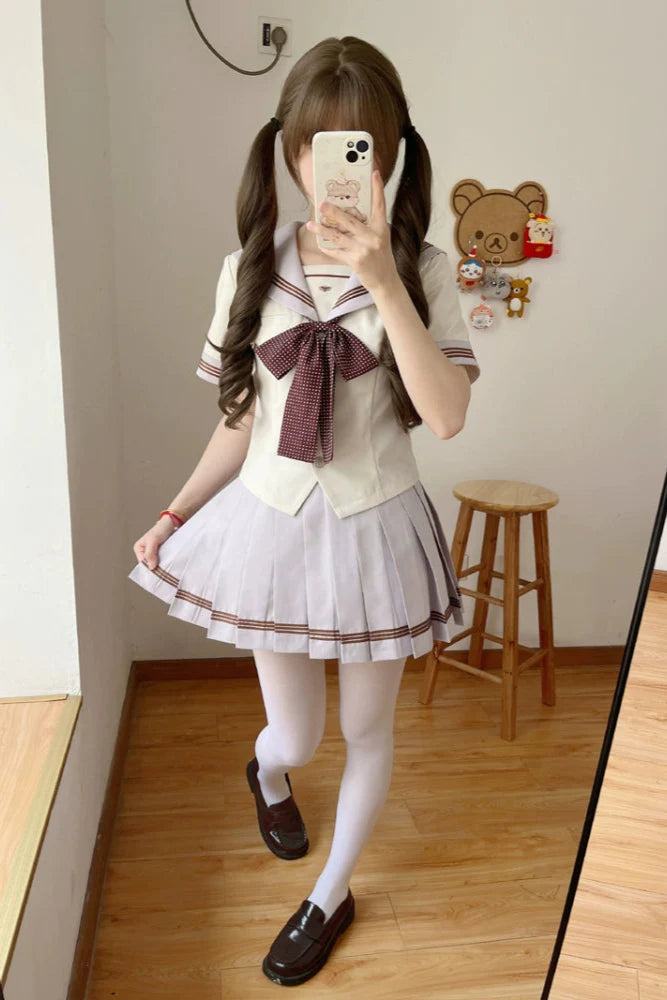 Retro Color Sweet Sailor Dress