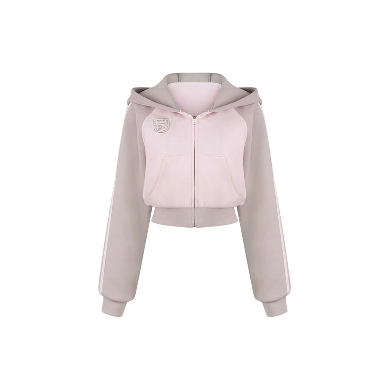 Gray Pink Sweetheart Jacket + Shorts