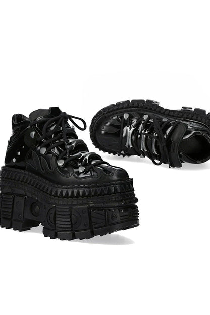 Mode Dark Fire Design Platform Shoes