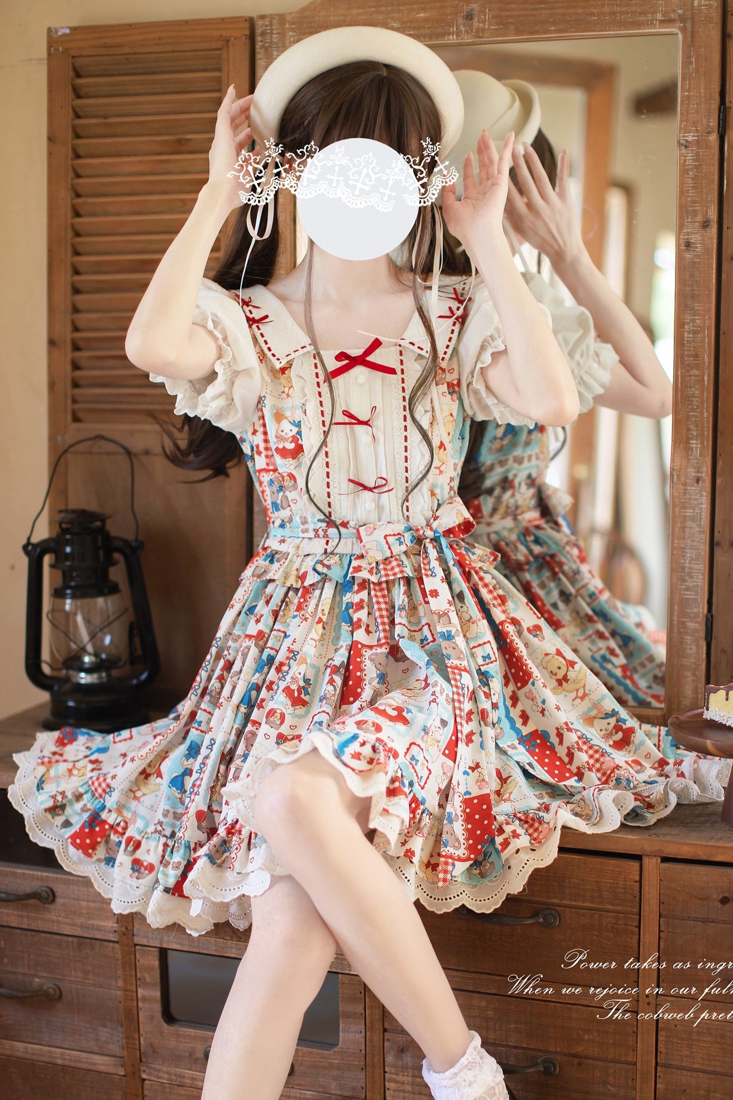 Retro Pop Doll Patchwork Dress