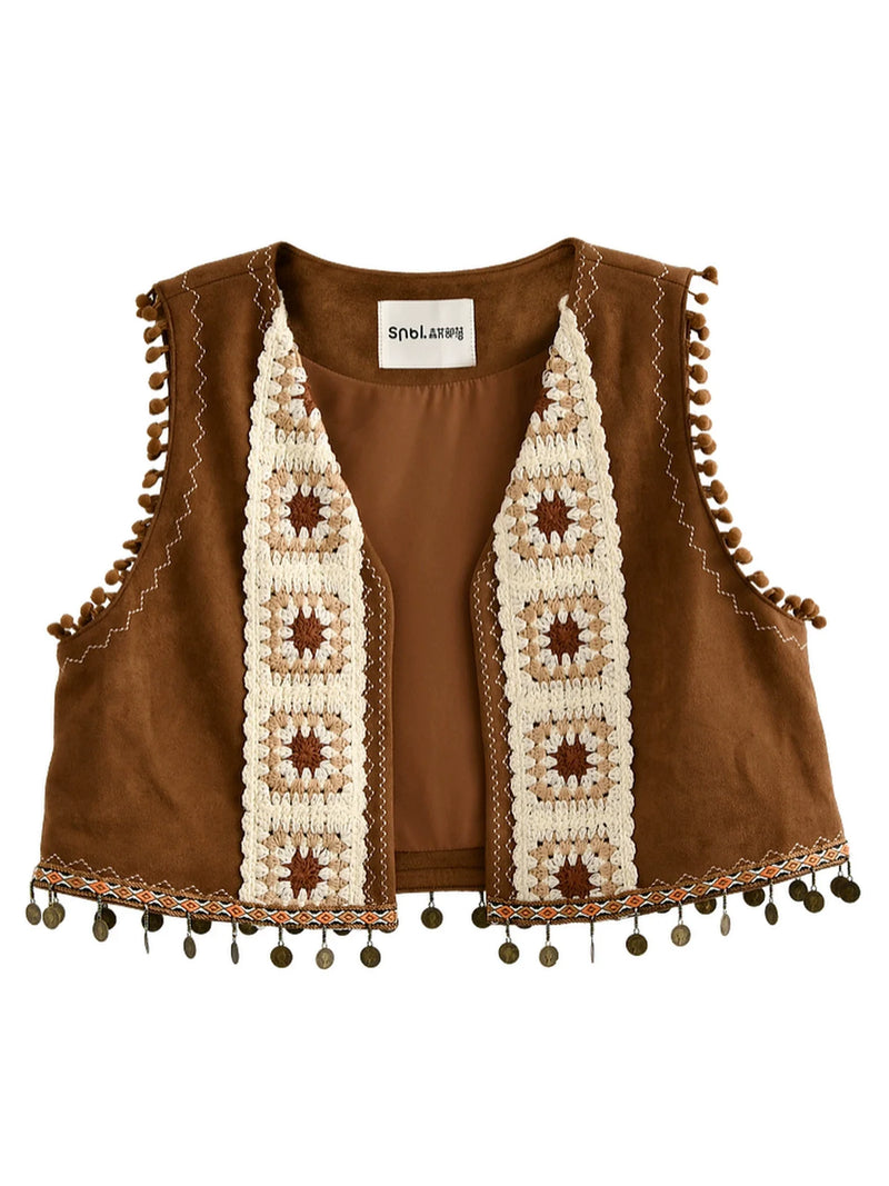 Crochet Layered Dress + Vest