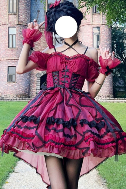 Fantasy Lace Up Design Princess Lolita Dress