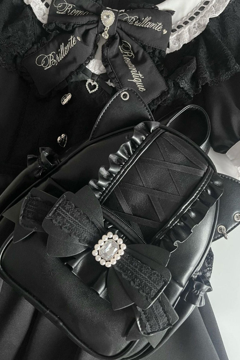 [pre-order] Cat Ear Jewel Ribbon Backpack