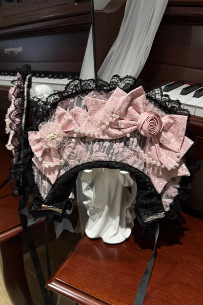 Rose Ruffle Princess Jumper Skirt + Bag Ribbon + Bonnet