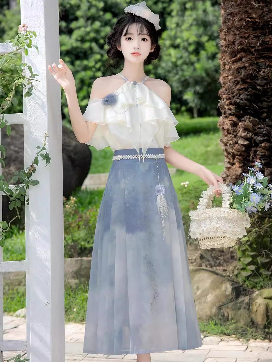 Improved Hanfu Horse Face Skirt Set