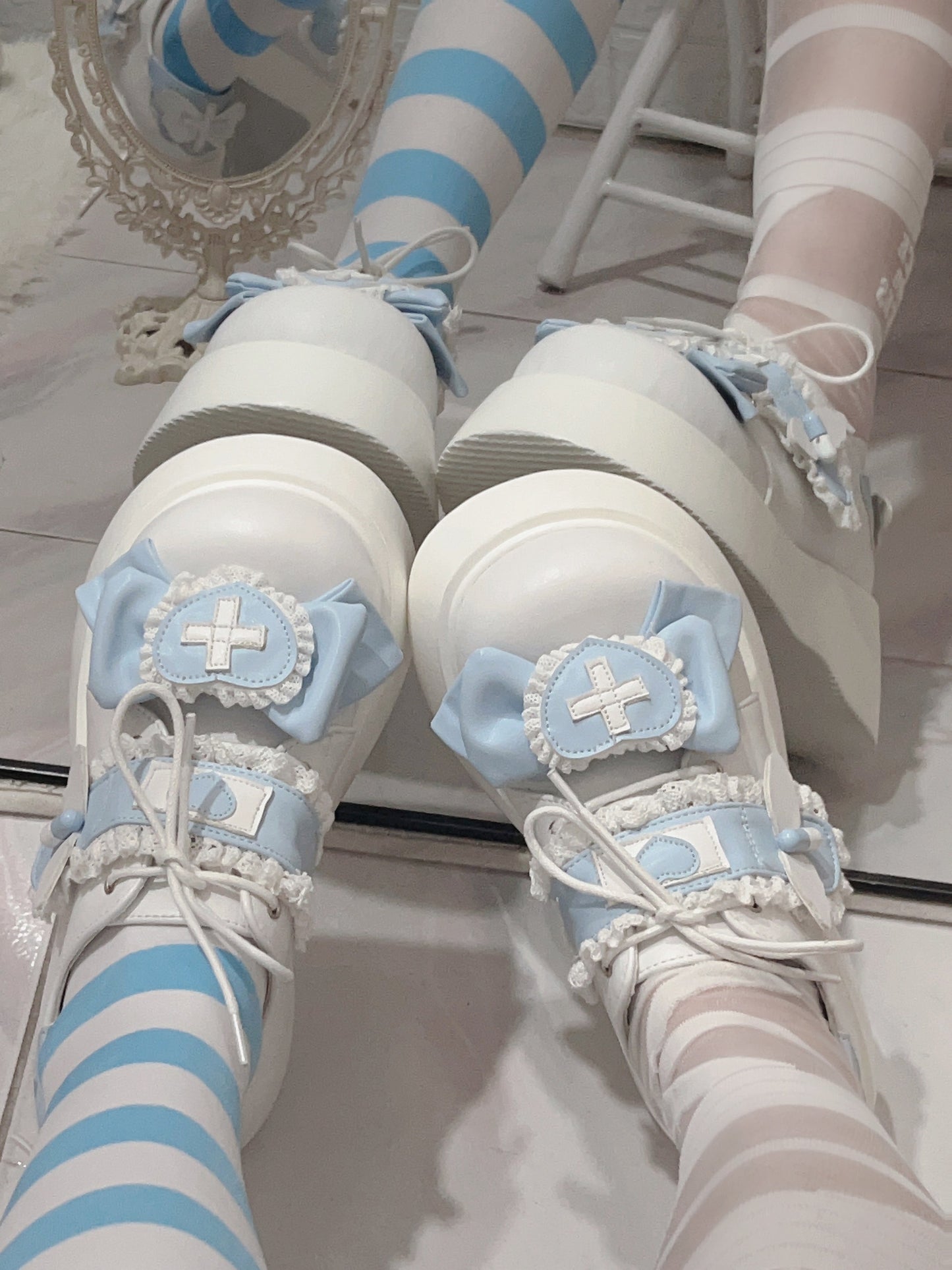 [angel Style] Love Medical Band-aid Platform Shoes