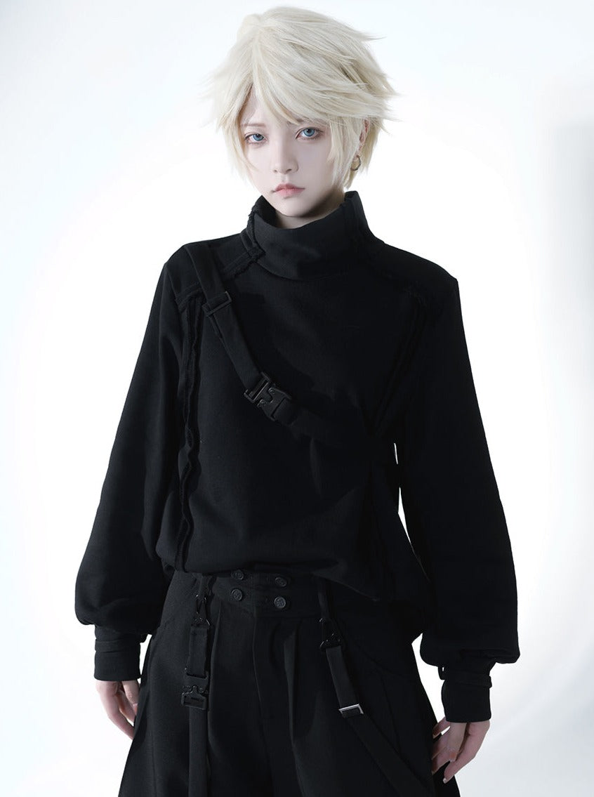 Dark Cool Jacket + Capri Pants + Hooded Scarf