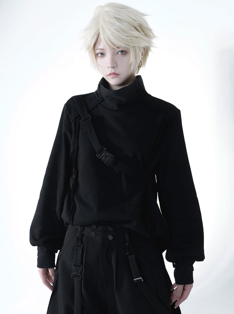 Dark Cool Jacket + Capri Pants + Hooded Scarf