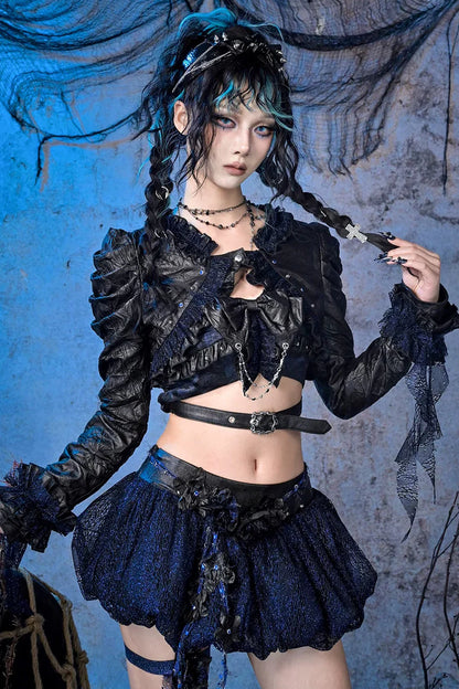 Shiny Punk Cropped Top