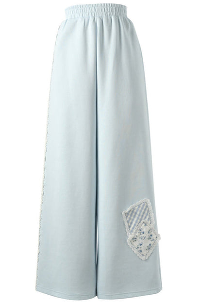 Splicing Hooded Parka + Long Skirt + Wide Pants