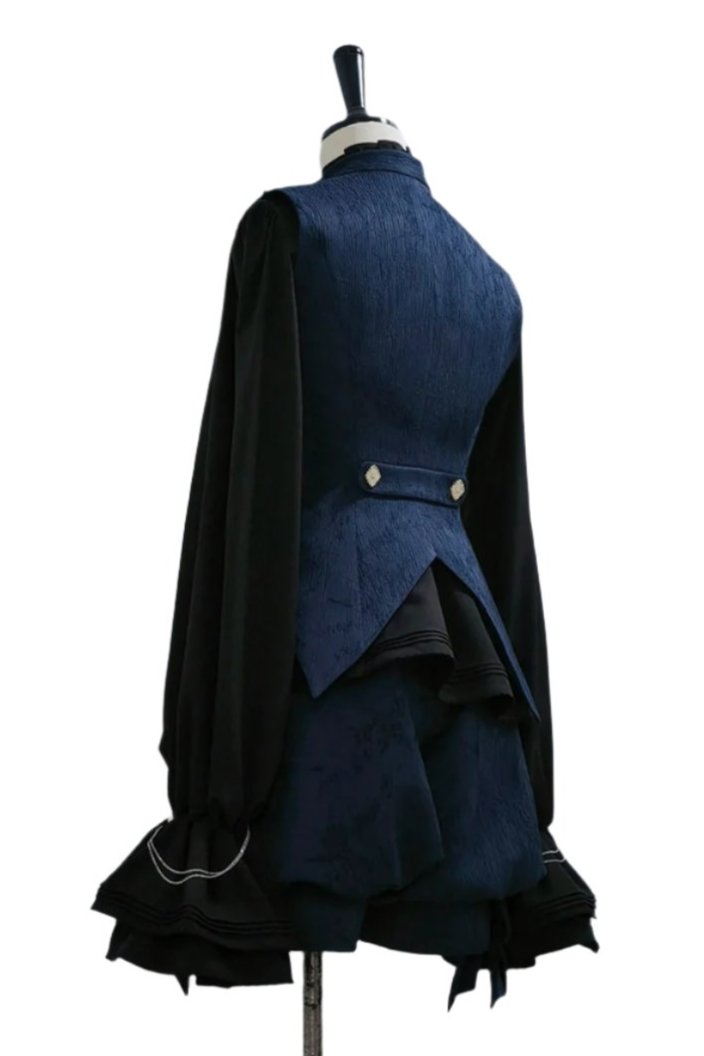 Sapphire Blue Bunny Ear Cape Jacket + Vest + Shorts