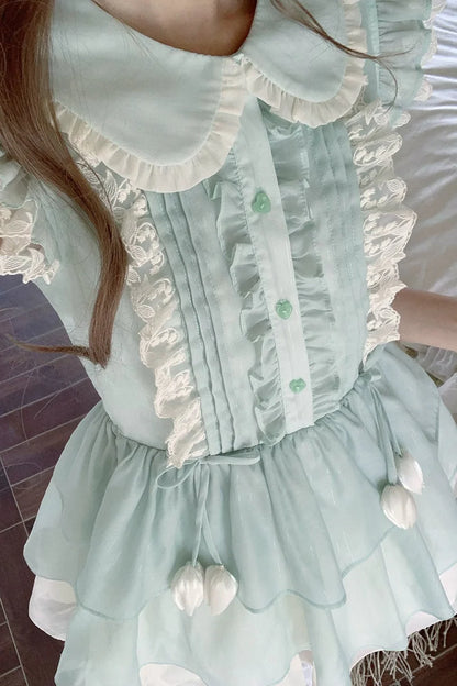 Lily Flying Lace Sleeveless Dress