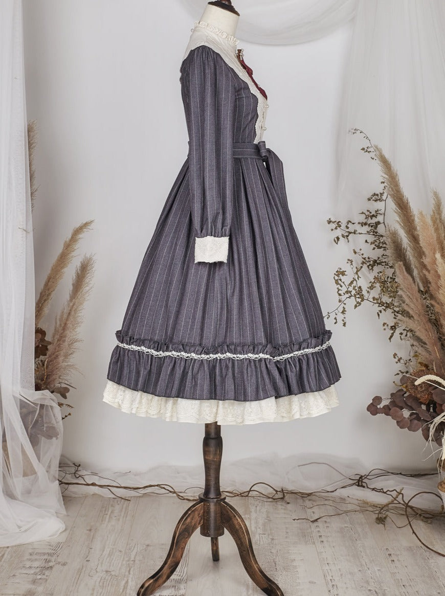 Classical Striped Volume Lolita Dress [pre-order]