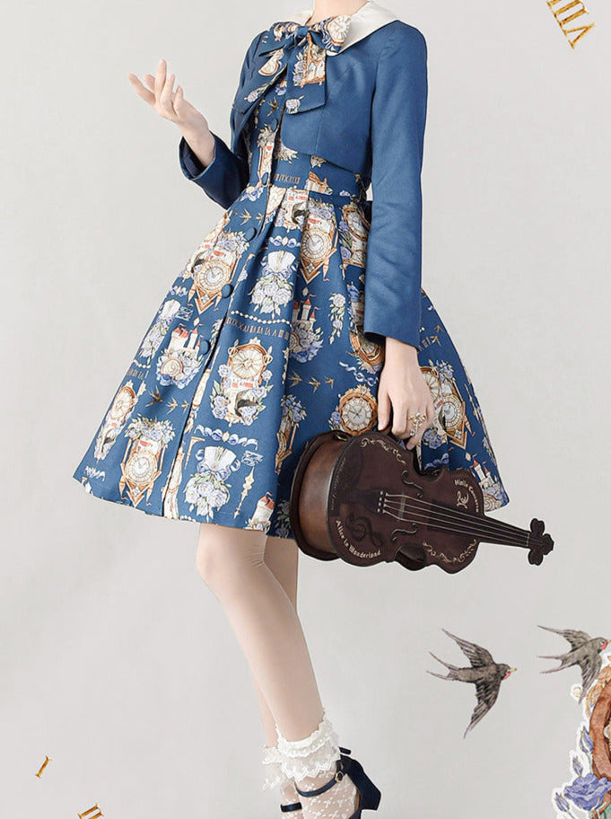 Eternal Echo Classical Print Lolita Dress Jacket Set
