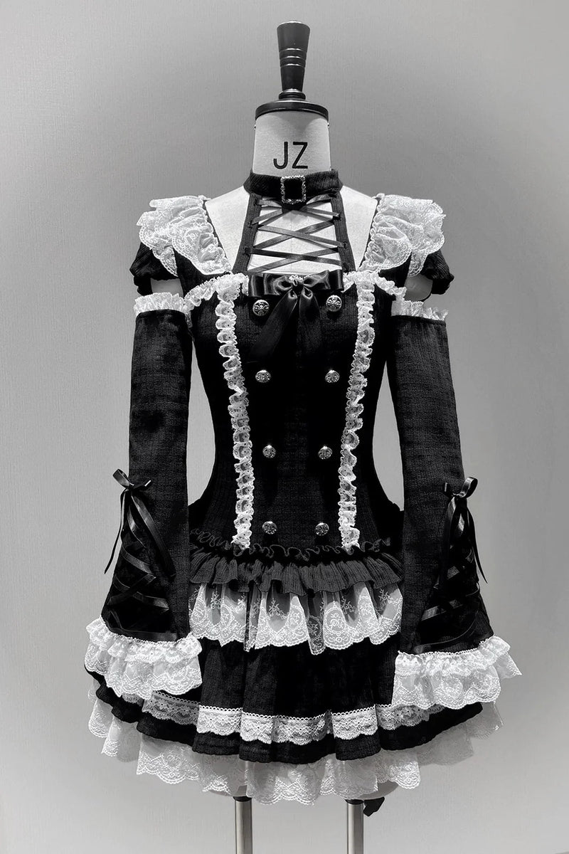Gothic Doll Dress + Pants + Hairband