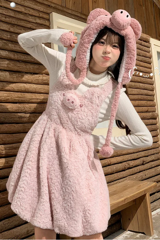 Pig Design Suspender Dress
