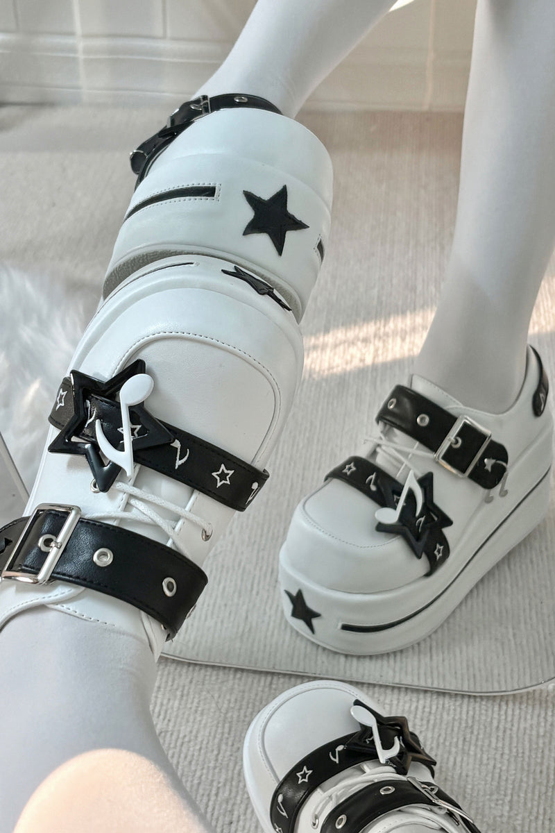 [pre-order] Star Melody Punk Strap Platform Shoes