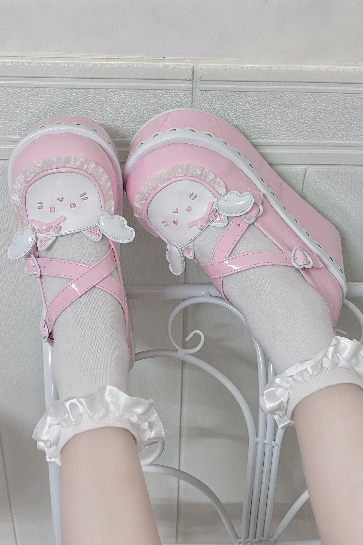 Meow Fray Animal Platform Shoes