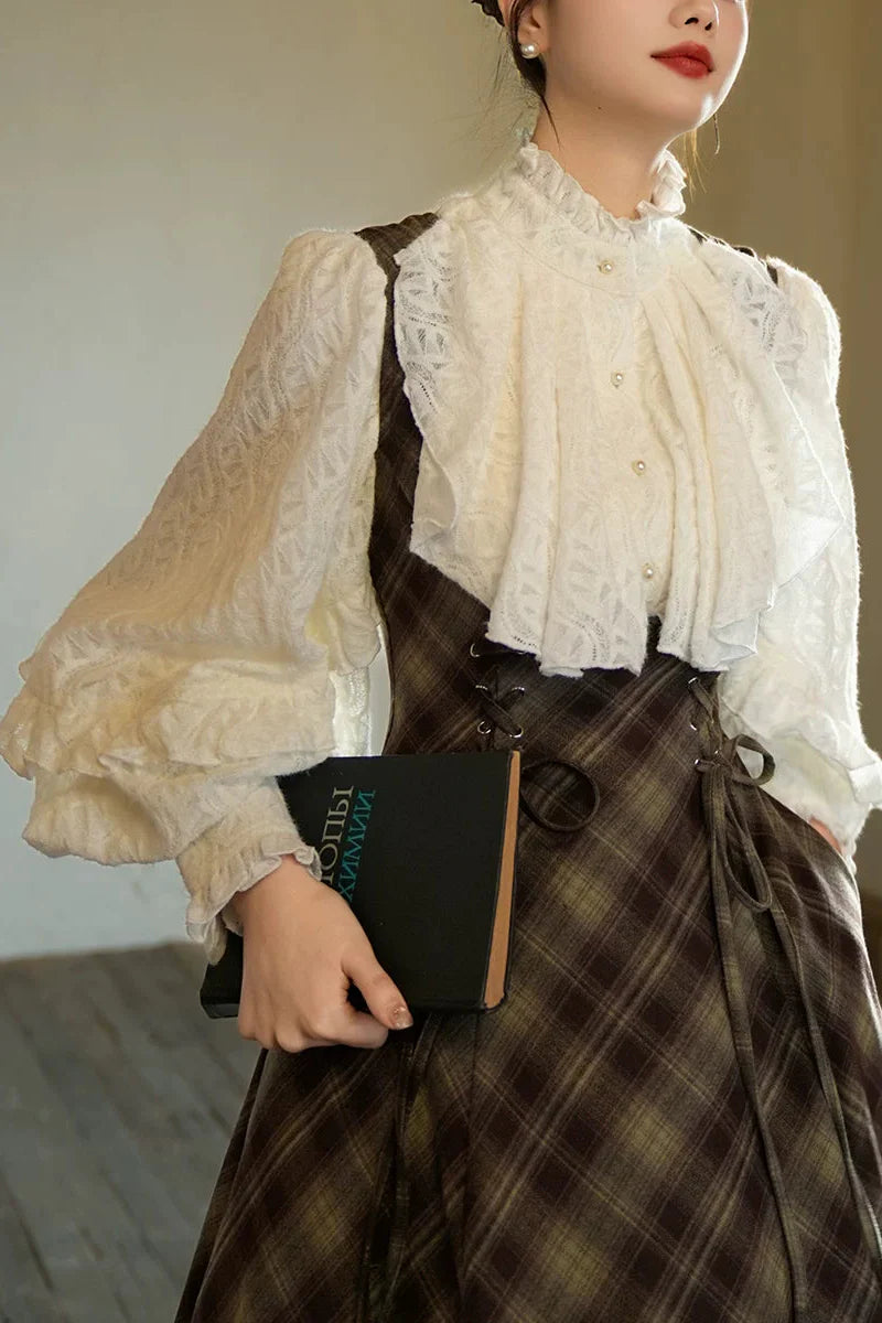 French Retro Lace Blouse