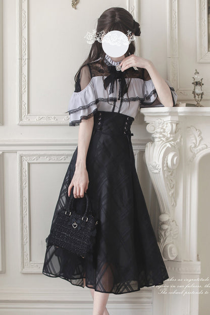 [reservations] Dark Top + Long Skirt + Ribbon