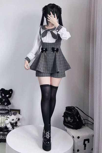 Ribbon Tie Long Sleeve Fragrance Suit