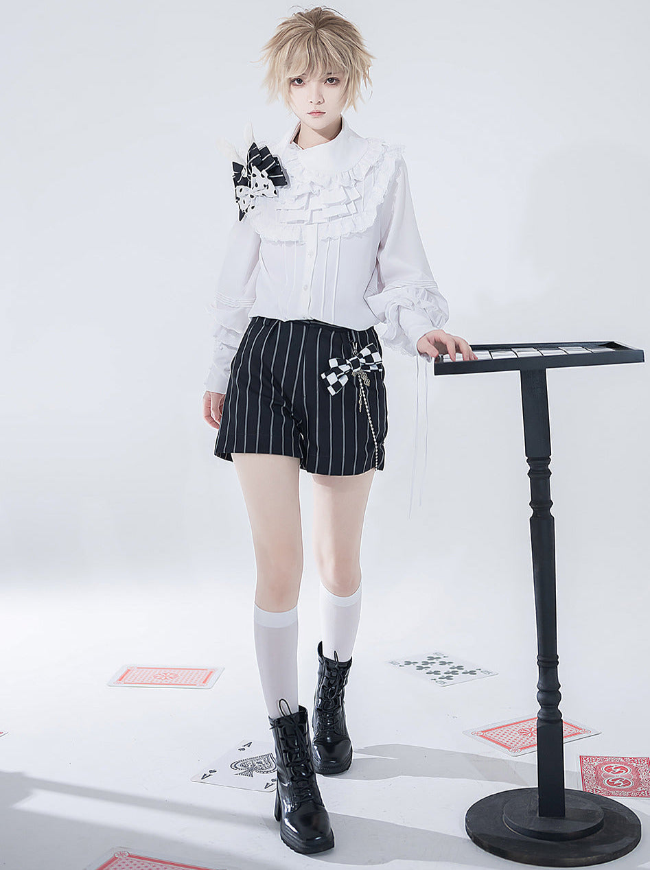 Rabbit Theatre Block Plaid Lolita Shirt Pants Waistband All Set [pre-order]